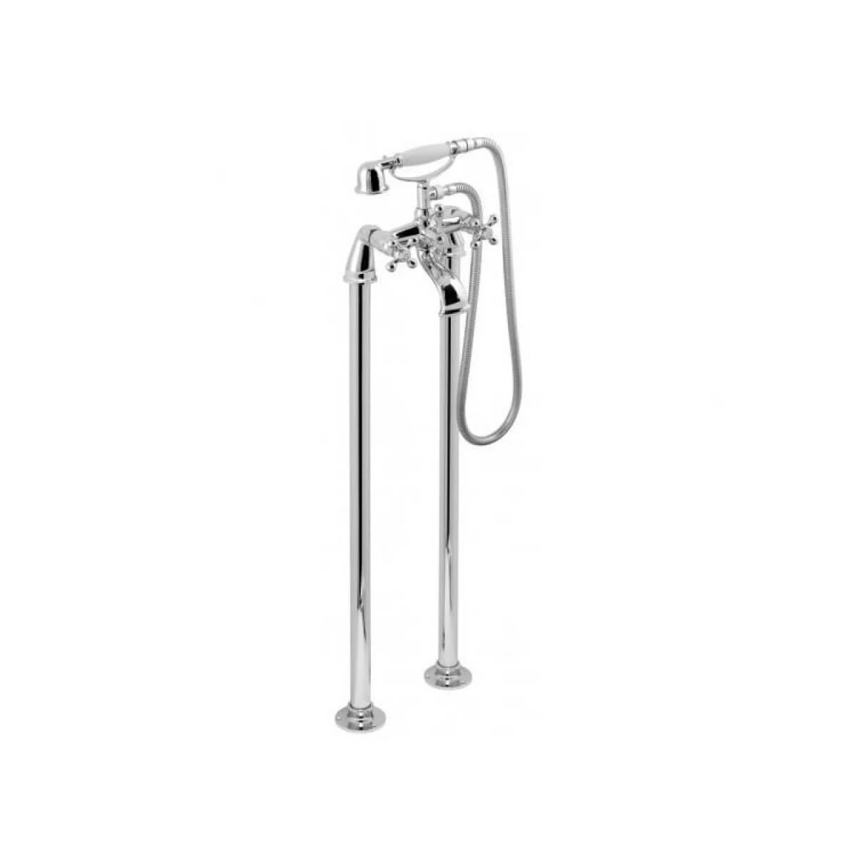 Vado Victoriana Floor Mounted Freestanding Bath Shower Mixer With Shower Kit 3 Vado Victoriana Floor Mounted Freestanding Bath Shower Mixer With Shower Kit
