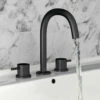 VOS 3 Hole Deck Mounted Basin Mixer - Matt Black 1 VOS 3 Hole Deck Mounted Basin Mixer - Matt Black -TAP WAREHOUSE Shop vos 3 hole deck basin mixer matt black lifestyle