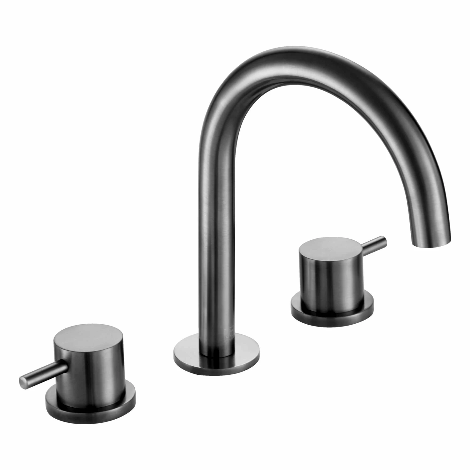 VOS 3 Hole Deck Mounted Basin Mixer - Brushed Black 3 VOS 3 Hole Deck Mounted Basin Mixer - Brushed Black