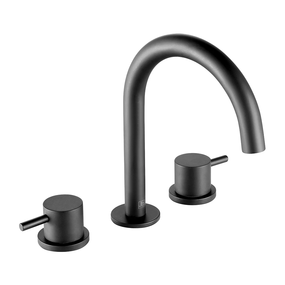 VOS 3 Hole Deck Mounted Basin Mixer - Matt Black 5 VOS 3 Hole Deck Mounted Basin Mixer - Matt Black - Image 3