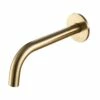 VOS Bath/Basin 250mm Spout - Brushed Brass -TAP WAREHOUSE Shop vos bath basin 200 spout brushed brass