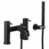 VOS Bath Shower Mixer Tap & Shower Kit - Matt Black 2 VOS Bath Shower Mixer Tap & Shower Kit - Matt Black -TAP WAREHOUSE Shop vos bath shower mixer matt black cutout