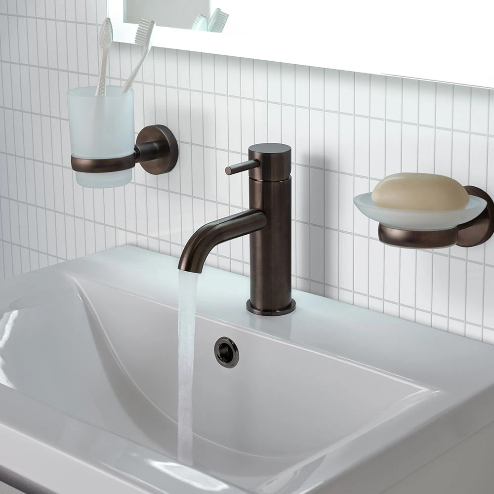 VOS Single Lever Basin Mixer - Brushed Black 6 VOS Single Lever Basin Mixer - Brushed Black - Image 4