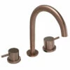 VOS 3 Hole Deck Mounted Basin Mixer - Brushed Bronze 1 VOS 3 Hole Deck Mounted Basin Mixer - Brushed Bronze -TAP WAREHOUSE Shop vos deck mounted 3 hole basin mixer brushed brass