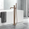 VOS Floorstanding Bath Shower Mixer - Brushed Bronze 2 VOS Floorstanding Bath Shower Mixer - Brushed Bronze -TAP WAREHOUSE Shop vos floorstanding bath shower mixer tap bronze 1