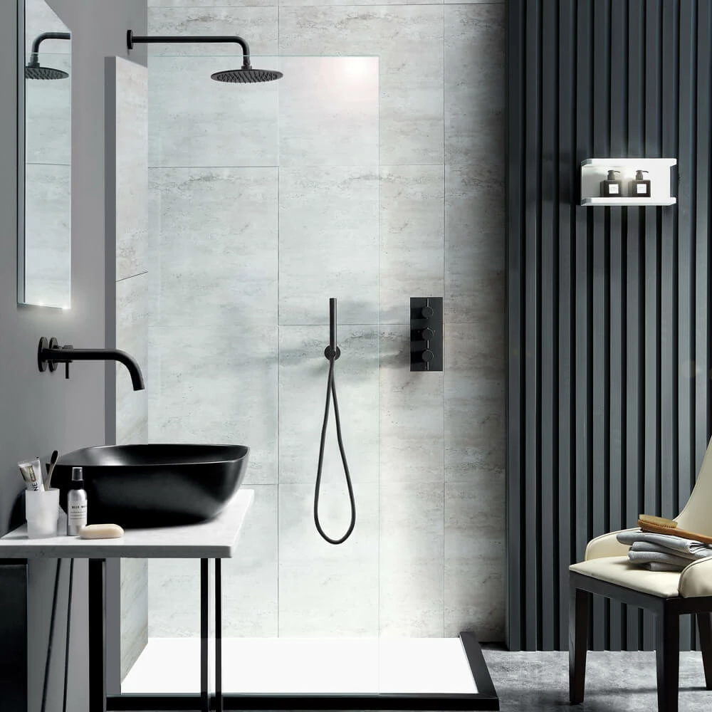 VOS Single Lever Wall Mounted Basin Mixer - Matt Black 8 VOS Single Lever Wall Mounted Basin Mixer - Matt Black - Image 6
