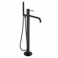 VOS Floorstanding Bath Shower Mixer - Matt Black