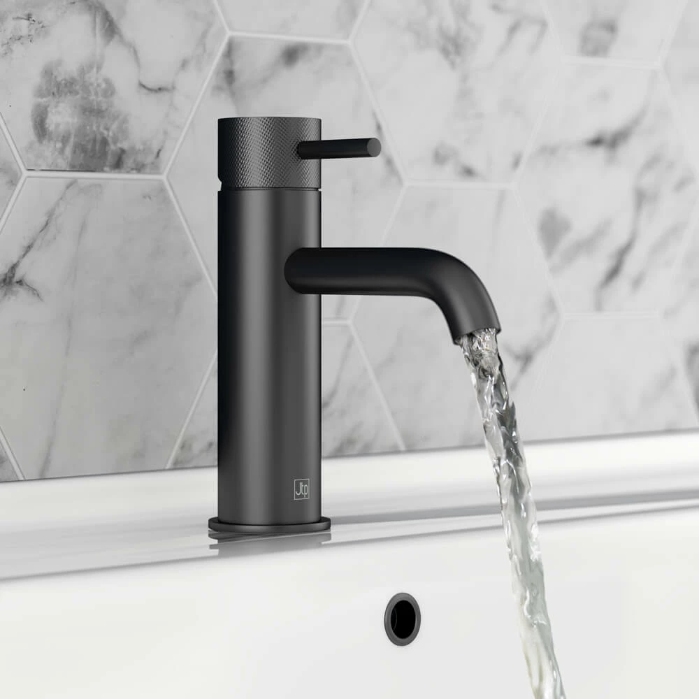 VOS Single Lever Basin Mixer With Designer Handle - Matt Black 3 VOS Single Lever Basin Mixer With Designer Handle - Matt Black