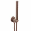 VOS Round Water Outlet & Holder With Metal Hose & Slim Hand Shower - Brushed Bronze 1 VOS Round Water Outlet & Holder With Metal Hose & Slim Hand Shower - Brushed Bronze -TAP WAREHOUSE Shop vos round outlet holder hose slim shower bronze