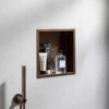 VOS Shower Niche 300 X 300mm - Matt Black 2 VOS Shower Niche 300 X 300mm - Matt Black -TAP WAREHOUSE Shop vos shower niche 300 300 brushed bronze 2