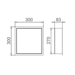 VOS Shower Niche 300 X 300mm - Matt Black 7 VOS Shower Niche 300 X 300mm - Matt Black -TAP WAREHOUSE Shop vos shower niche 300 300mm technical