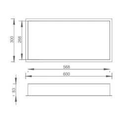 VOS Shower Niche 600 X 300mm - Brushed Bronze 7 VOS Shower Niche 600 X 300mm - Brushed Bronze -TAP WAREHOUSE Shop vos shower niche 600 300mm technical