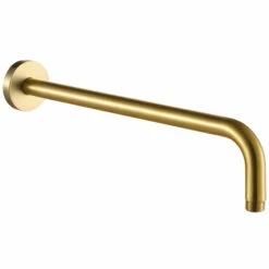 VOS Concealed Dual Outlet 3 Handle Shower Valve, Fixed Head & Shower Handset Kit - Brushed Brass 13 VOS Concealed Dual Outlet 3 Handle Shower Valve, Fixed Head & Shower Handset Kit - Brushed Brass -TAP WAREHOUSE Shop vos shower valve kit shower arm brushed brass cutout 1