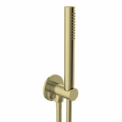 VOS Concealed Dual Outlet 3 Handle Shower Valve, Fixed Head & Shower Handset Kit - Brushed Brass 11 VOS Concealed Dual Outlet 3 Handle Shower Valve, Fixed Head & Shower Handset Kit - Brushed Brass -TAP WAREHOUSE Shop vos shower valve kit shower handset brushed brass cutout 1