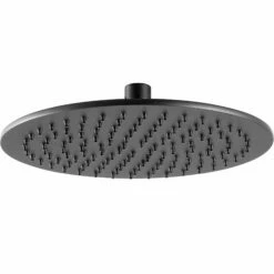 VOS Concealed Dual Outlet 3 Handle Shower Valve, Fixed Head & Shower Handset Kit - Matt Black -TAP WAREHOUSE Shop vos shower valve kit shower head matt black cutout 1