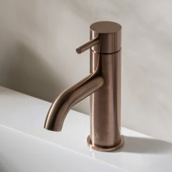 VOS Single Lever Basin Mixer - Brushed Bronze