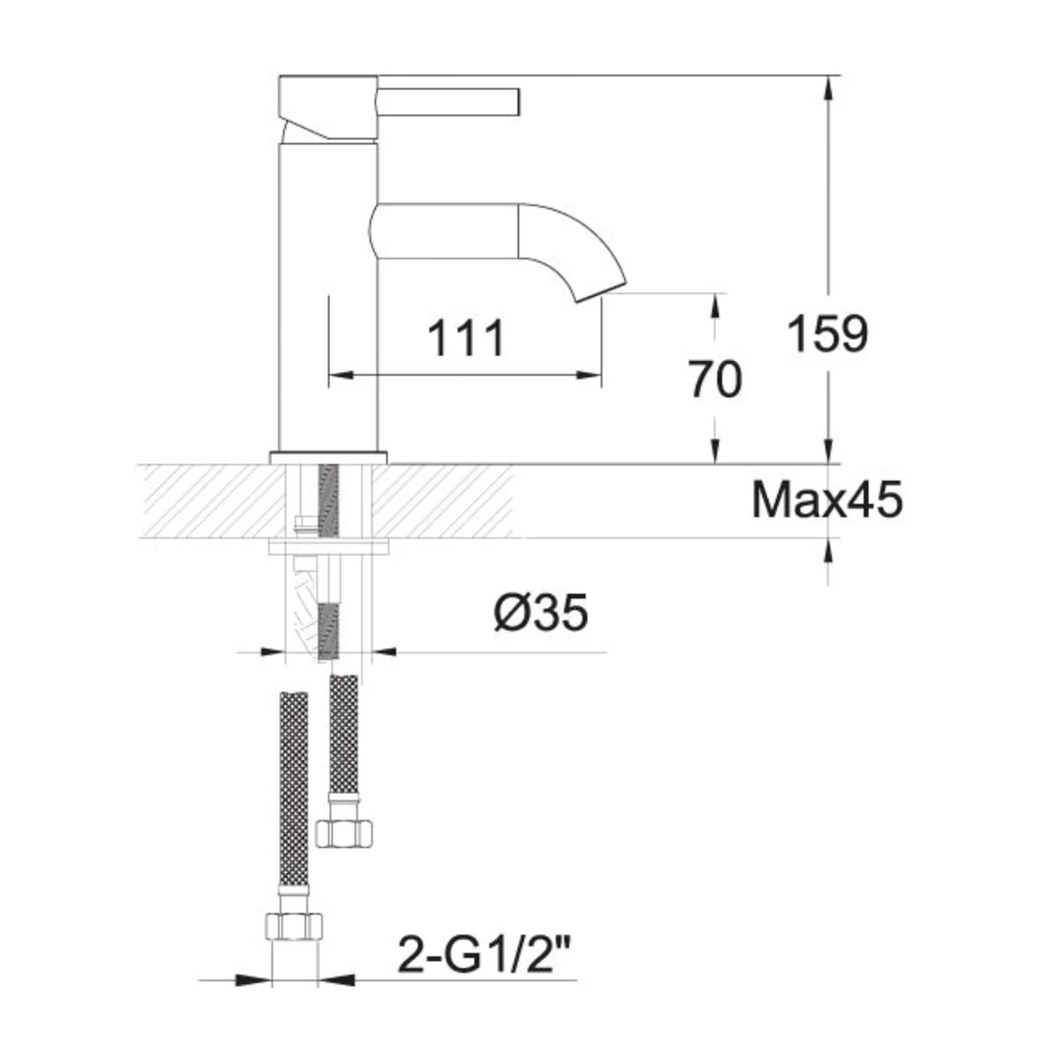 VOS Single Lever Basin Mixer - Brushed Bronze 6 VOS Single Lever Basin Mixer - Brushed Bronze - Image 4