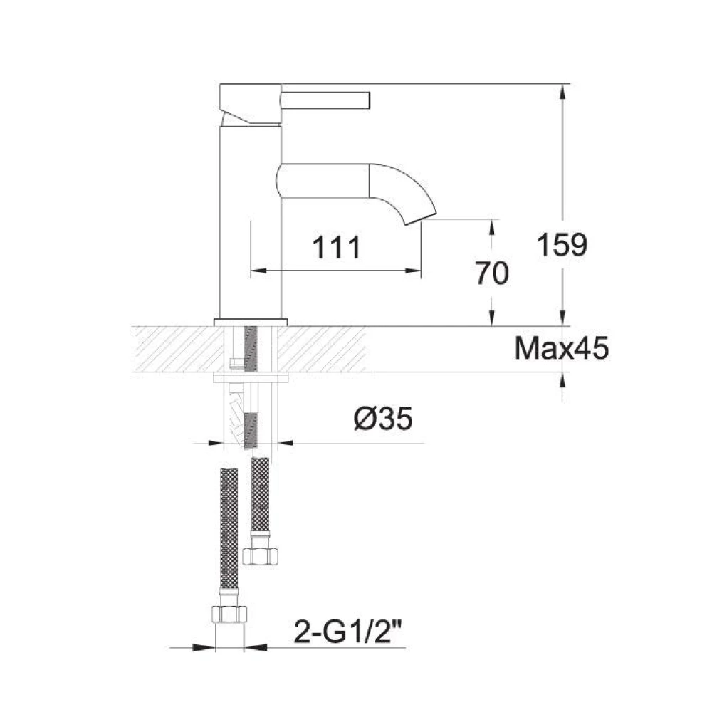VOS Single Lever Basin Mixer - Matt Black 7 VOS Single Lever Basin Mixer - Matt Black - Image 5