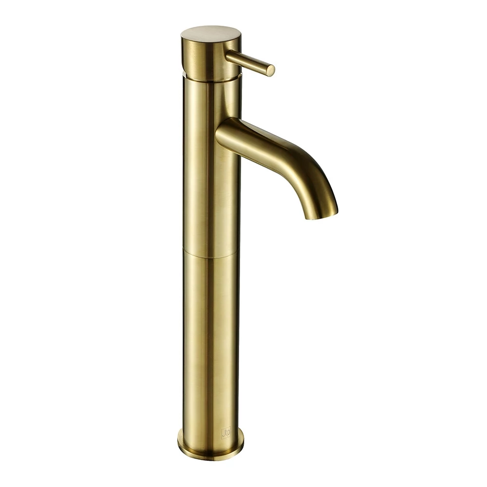 VOS Tall Single Lever Basin Mixer - Brushed Brass 4 VOS Tall Single Lever Basin Mixer - Brushed Brass - Image 2
