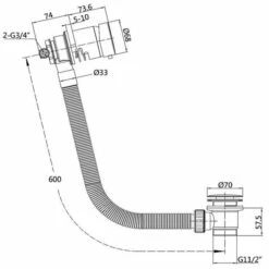 Sagittarius Lever Bath Centrafill With Built In On/Off Valve -TAP WAREHOUSE Shop wa 583 c tech