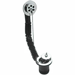 Sagittarius Bath Waste With Overflow, Brass Flange & Solid Plug