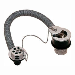 Sagittarius Bath Waste With Overflow, Solid Flange & Plug