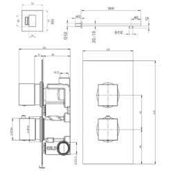Harbour Status Concealed Shower Valve & Wall Mounted Fixed 200mm Shower Head - Matt Black 15 Harbour Status Concealed Shower Valve & Wall Mounted Fixed 200mm Shower Head - Matt Black -TAP WAREHOUSE Shop wall mounted shower with valve new tech v2