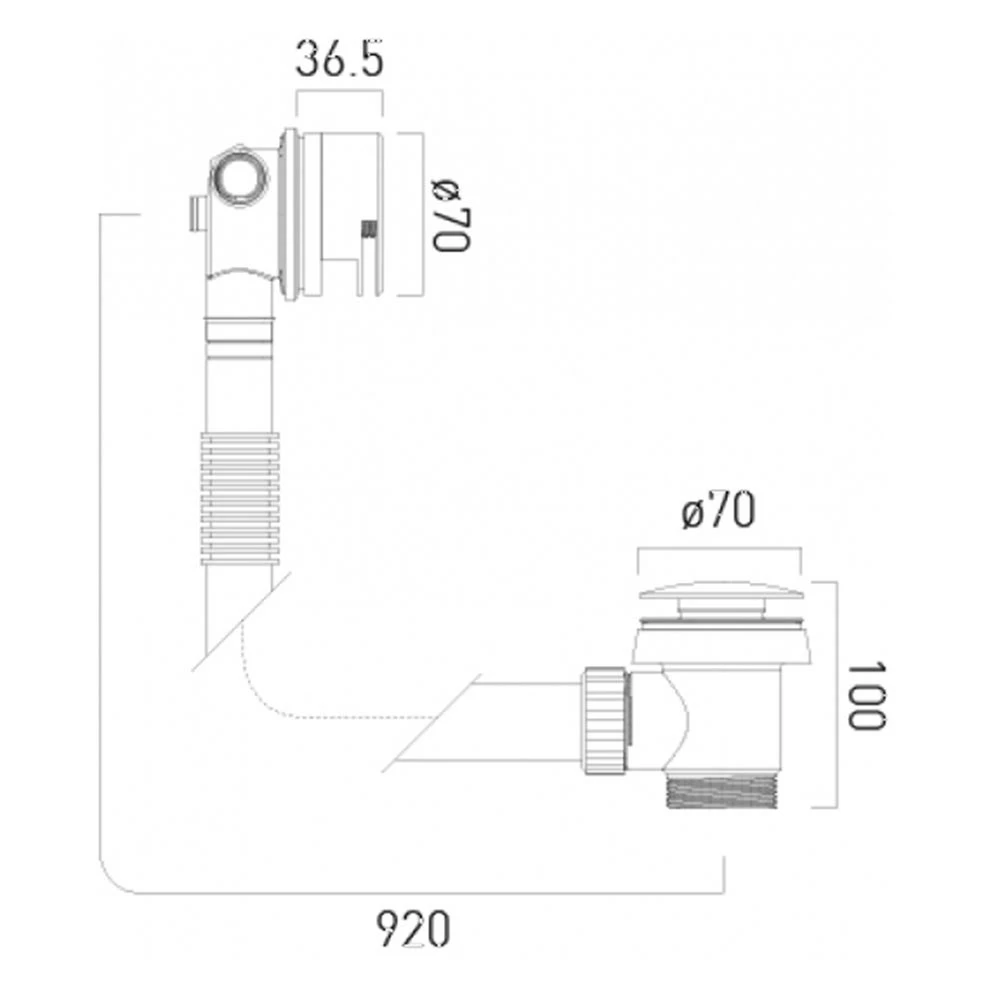 Vado Overflow Bath Filler With Clic-Clac Waste Operation 5 Vado Overflow Bath Filler With Clic-Clac Waste Operation - Image 3