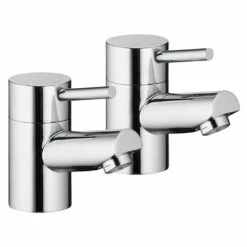 Vellamo Curvo Basin Pillar Taps